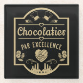 Chocolatier Maker Glazen Onderzetter (Voorkant)