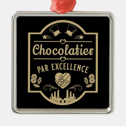 Chocolatier Maker Metalen Ornament (Voorkant)