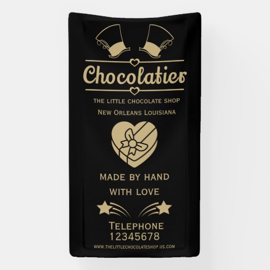 Chocolatier Maker Spandoek (Verticaal)