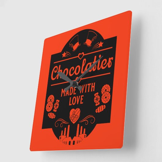 Chocolatier Maker Vierkante Klok (Hoek)