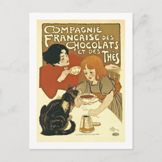 Chocolats  Franse ad Briefkaart (Voorkant)