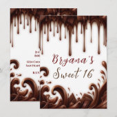 Chocolaty Drips Chocolade Party Verjaardag Kaart (Voorkant / Achterkant)