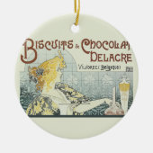 Chocoloate Art Nouveau Keramisch Ornament (Voorkant)