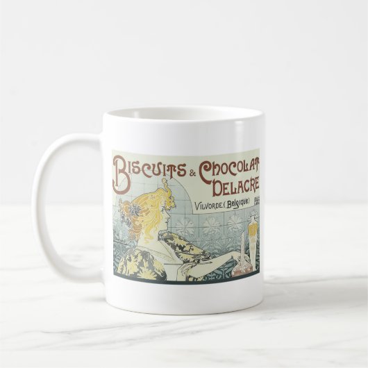 Chocoloate Art Nouveau Koffiemok (Links)