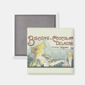Chocoloate Art Nouveau Magneet (Voorkant / Achterkant)