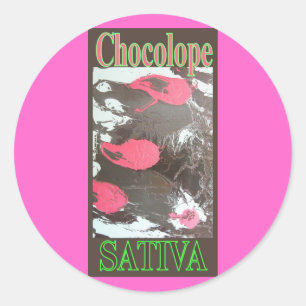 CHOCOLOPE SATIVA RONDE STICKER