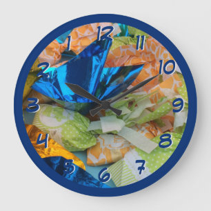 Chocotejas op de Feria in Peru Backward Clock Grote Klok