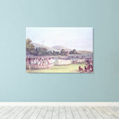 Choctaw Ball-Play Dance, 1834-35 Canvas Afdruk (Insitu (Houten vloer))