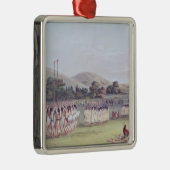 Choctaw Ball-Play Dance, 1834-35 Metalen Ornament (Rechts)