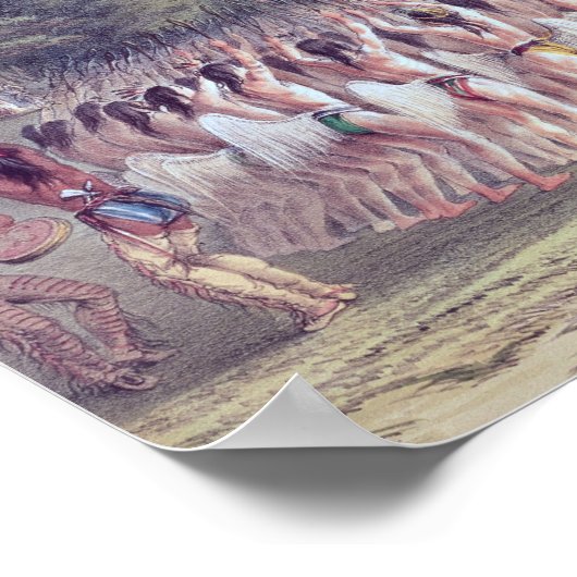 Choctaw Ball-Play Dance, 1834-35 Poster (Hoek)