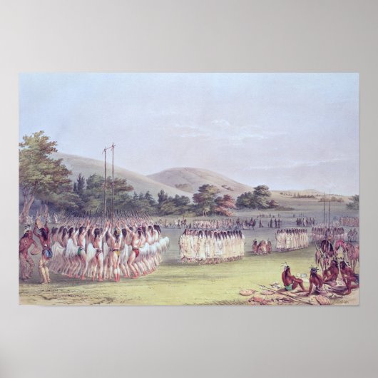 Choctaw Ball-Play Dance, 1834-35 Poster (Voorkant)