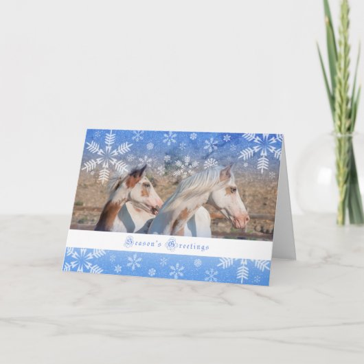 Choctaw Mare and Foal - 5x7 vakantie Kaart (Voorkant)