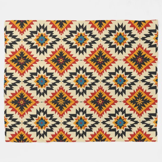 Choctaw-natiepatroon Fleece Deken (Voorkant (Horizontaal))