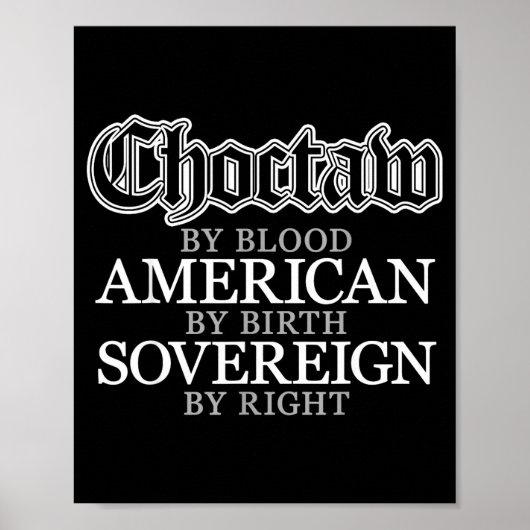 Choctaw Native Amerikaanse Indiaan Poster (Voorkant)