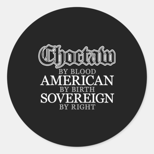 Choctaw Native Amerikaanse Indiaan Ronde Sticker (Voorkant)