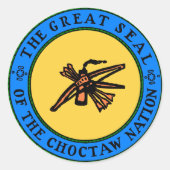 Choctaw Seal Ronde Sticker (Voorkant)