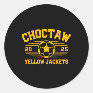 Choctaw Yellow Jackets Voetbal Byll 2025 Hs Ronde Sticker