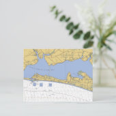 Choctawhchee Bay, FL Nautical Chart Briefkaart (Staand voorkant)