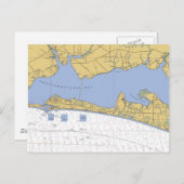 Choctawhchee Bay, FL Nautical Chart Briefkaart (Voorkant / Achterkant)
