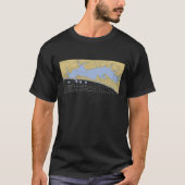 Choctawhchee Bay, FL Nautical Chart T-shirt (Voorkant)