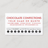 chocwijde aardbei streept een trouwe kaart klantenkaartje (Achterkant)