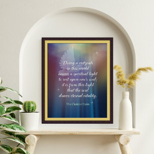 Chofetz Chaim Quote Light White Dove Photo Print Foto Afdruk