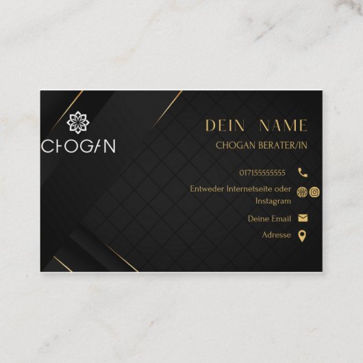 Chogan Visitenkarte Personal Berater/in  Visitekaartje (Achterkant)