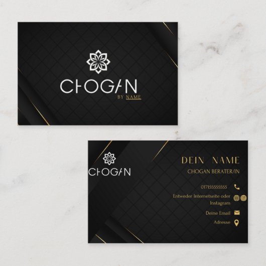 Chogan Visitenkarte Personal Berater/in  Visitekaartje (Voorkant / Achterkant)