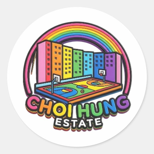 CHOI HUNG ESTATE RONDE STICKER (Voorkant)