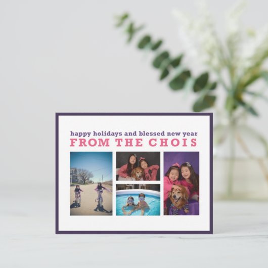 Choi-kerstkaart Feestdagenkaart (Staand voorkant)