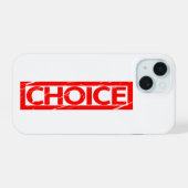 Choice Stamp iPhone 15 Case (Achterkant horizontaal)