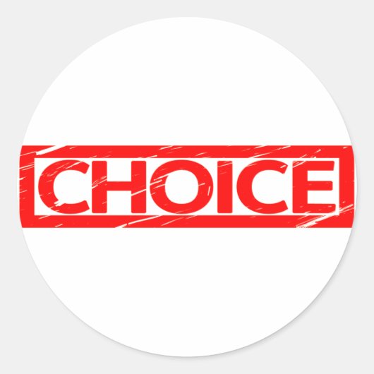 Choice Stamp Ronde Sticker (Voorkant)