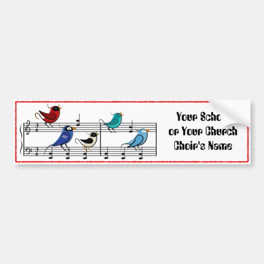 Choir Birds Bumpersticker (Voorkant)