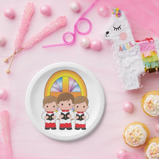 Choir Boys Papieren Bordje (Feest)