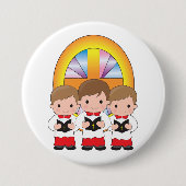 Choir Boys Singing in Church Christian Worship Ronde Button 7,6 Cm (Voorkant)