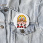 Choir Boys Singing in Church Christian Worship Ronde Button 7,6 Cm (In situ)