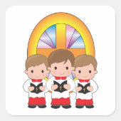 Choir Boys Vierkante Sticker (Voorkant)