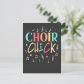 Choir Chick Girl Singing Karaoke Lover Musician Briefkaart (Staand voorkant)
