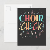 Choir Chick Girl Singing Karaoke Lover Musician Briefkaart (Voorkant / Achterkant)