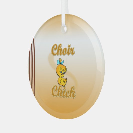 Choir Chick Glas Ornament (Voorkant links)