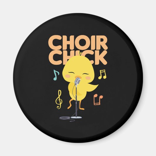 Choir Chick Singer Musician Music Singing Gift Magneet (Voorkant)