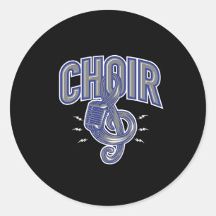 Choir Clef Chorus Singing Choral Music Gift Ronde Sticker