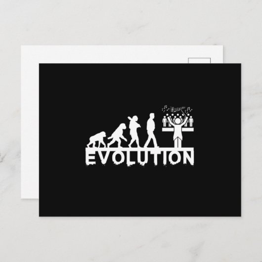 Choir Conductor Evolution Chorus Choral Music Gift Briefkaart (Voorkant / Achterkant)