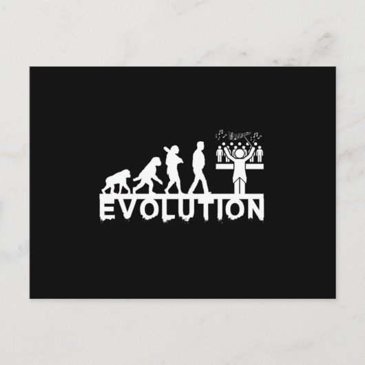 Choir Conductor Evolution Chorus Choral Music Gift Briefkaart (Voorkant)