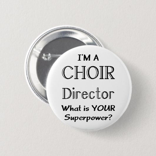 Choir directeur ronde button 5,7 cm (Voorkant /achterkant)