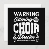 Choir Director Chorus Choral Music Singer Gift Kaart (Voorkant / Achterkant)