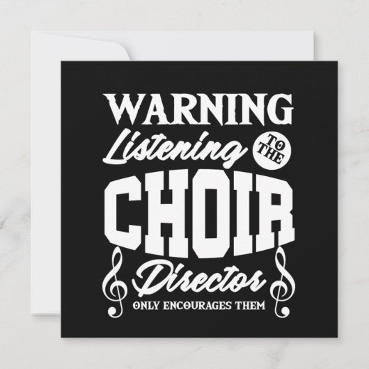 Choir Director Chorus Choral Music Singer Gift Kaart (Voorkant)