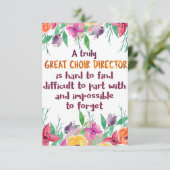 Choir Director Chorus lerares Appreciation Gift (Staand voorkant)