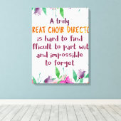 Choir Director Chorus lerares Appreciation Gift Canvas Afdruk (Insitu (Houten vloer))