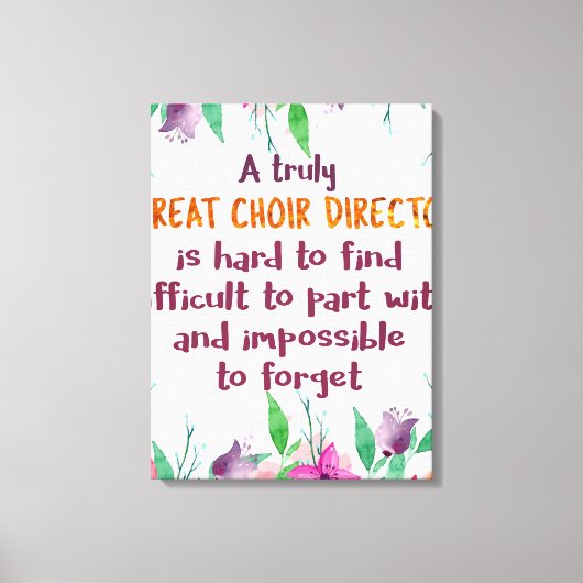 Choir Director Chorus lerares Appreciation Gift Canvas Afdruk (Voorkant)